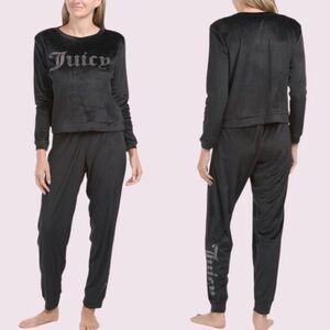 Juicy Couture Black Velour Lounge Set - Women's Intimates Pants & Shorts set